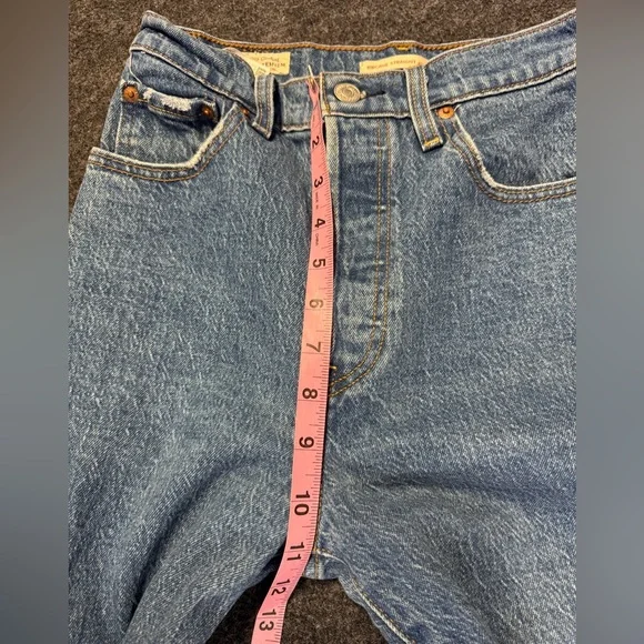 LEVI'S ribcage straight ankle jeans in jazz pop (sz25) - Picture 7 of 8